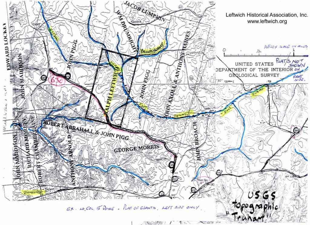 Ralph Leftwich Land Grant Plot Map